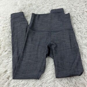 Lululemon Align Pant II 25" Mini Heathered Herringbone Heathered Black White